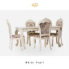 โต๊ะอาหารหลุยส์ White Pearl