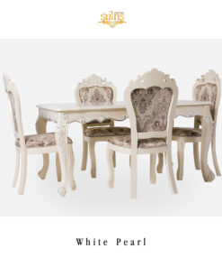 โต๊ะอาหารหลุยส์ White Pearl